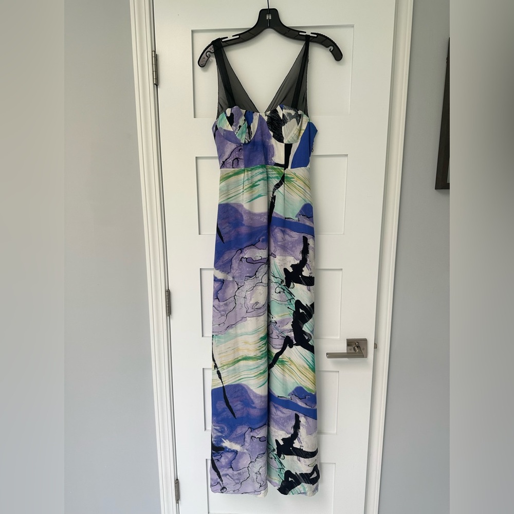 Anthropologie Leifsdottir Silk Lake Reflection Maxi Dress